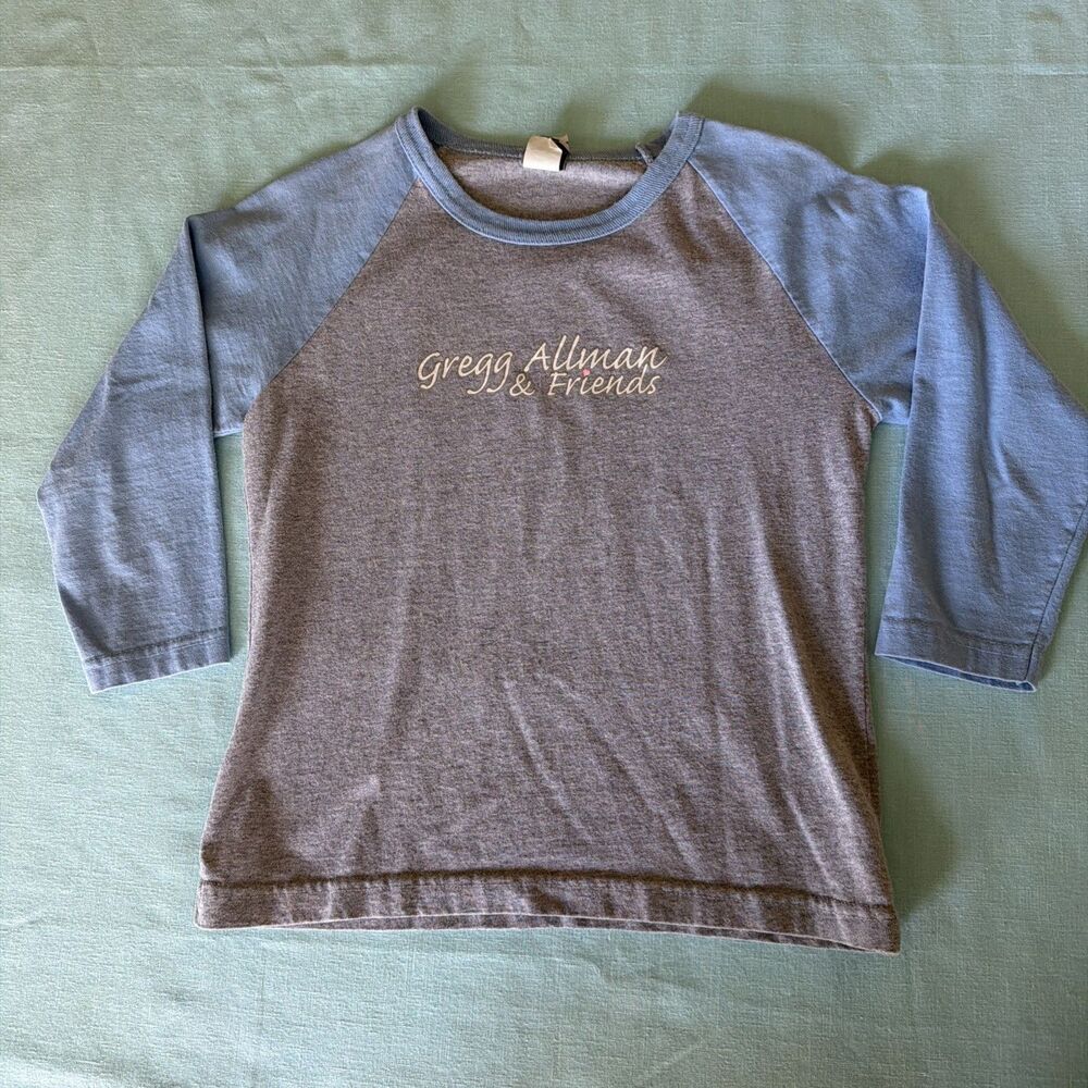 Vintage Gregg Allman & Friends Womens Medium T Shirt Gray Blue